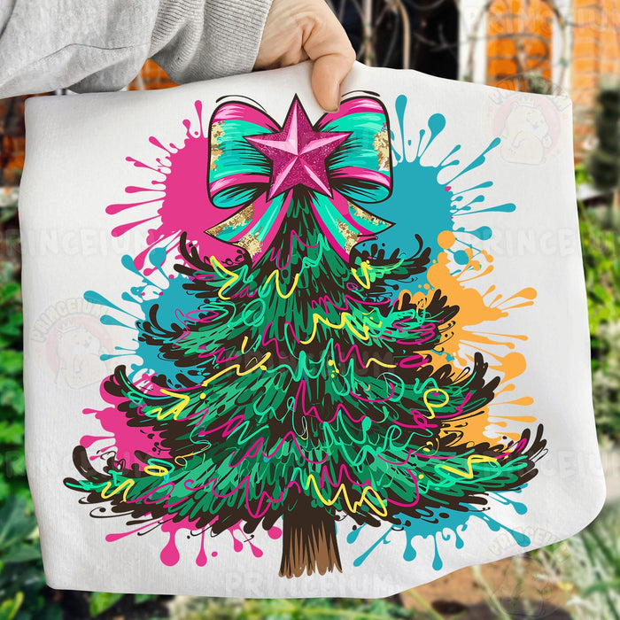Colorful Splatter Christmas Tree