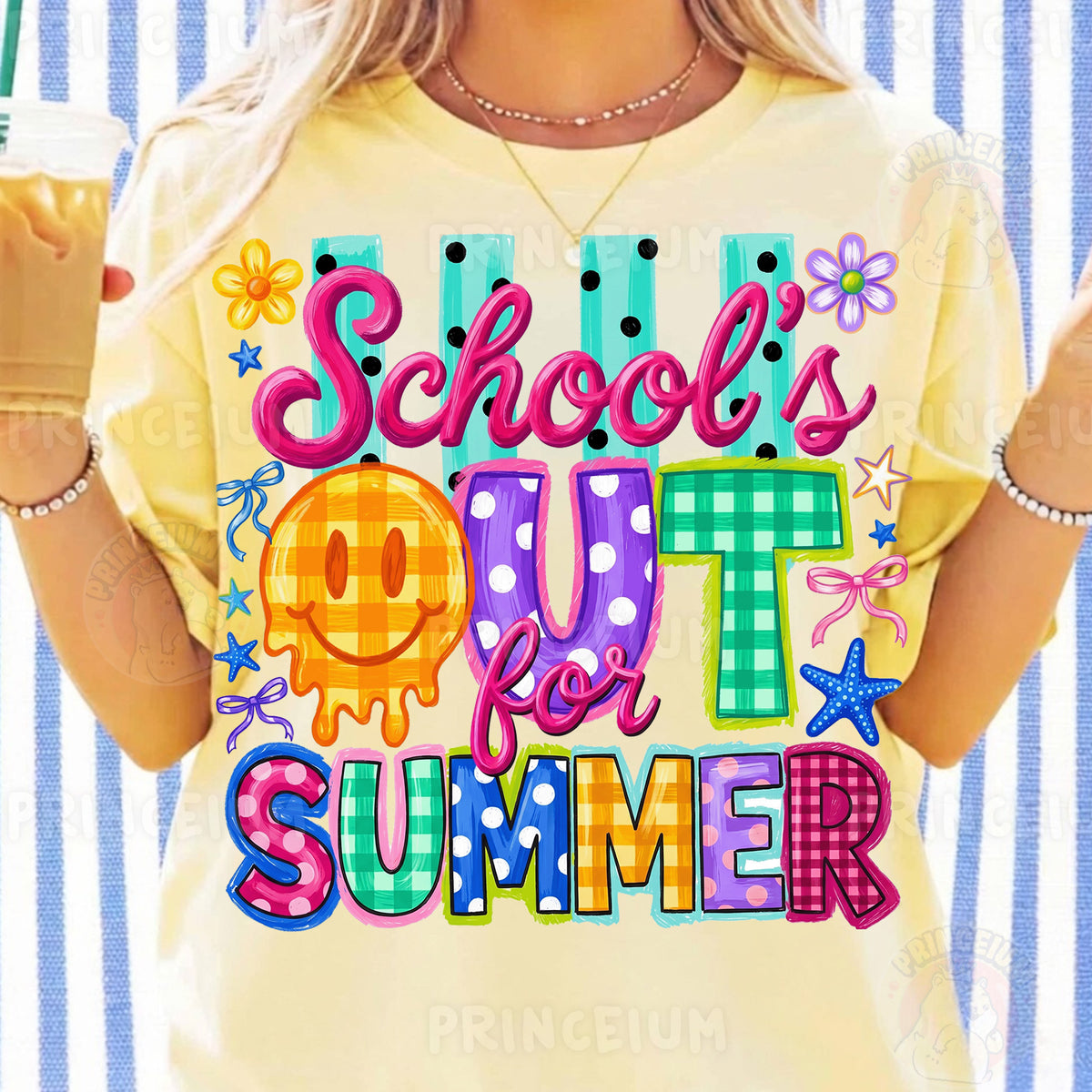 School's Out For Summer Sublimation Design PNG | Smiley Face Summer Digital Download