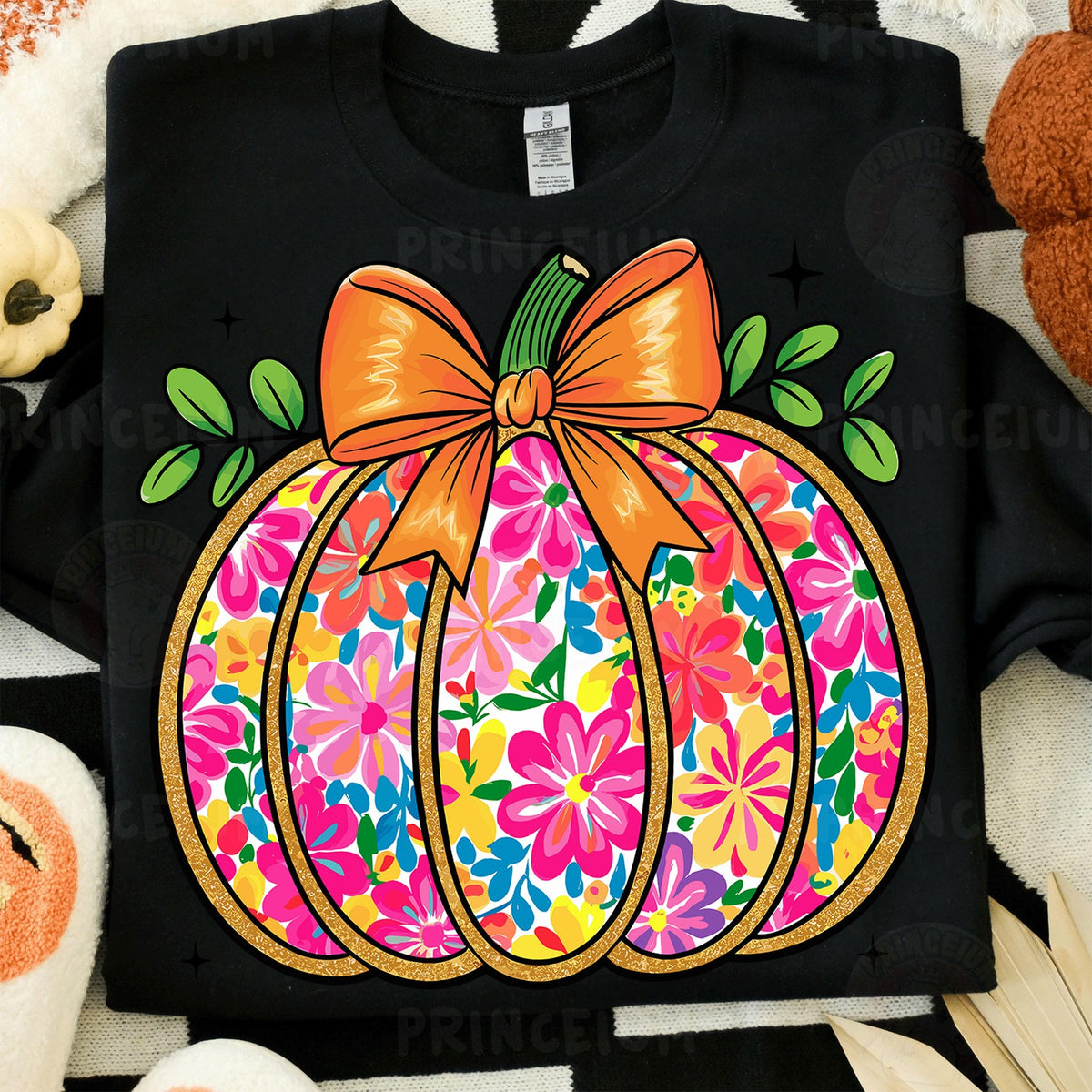Floral Bow Pumpkin