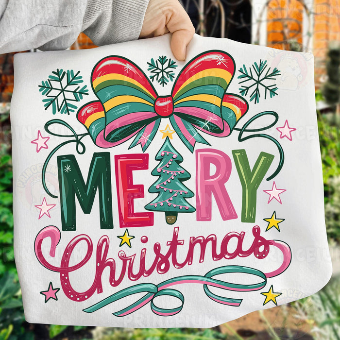 Rainbow Bow Merry Christmas