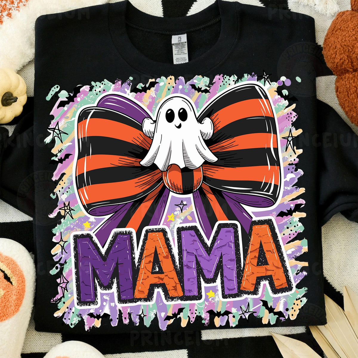 Halloween Mama Ghost Bow