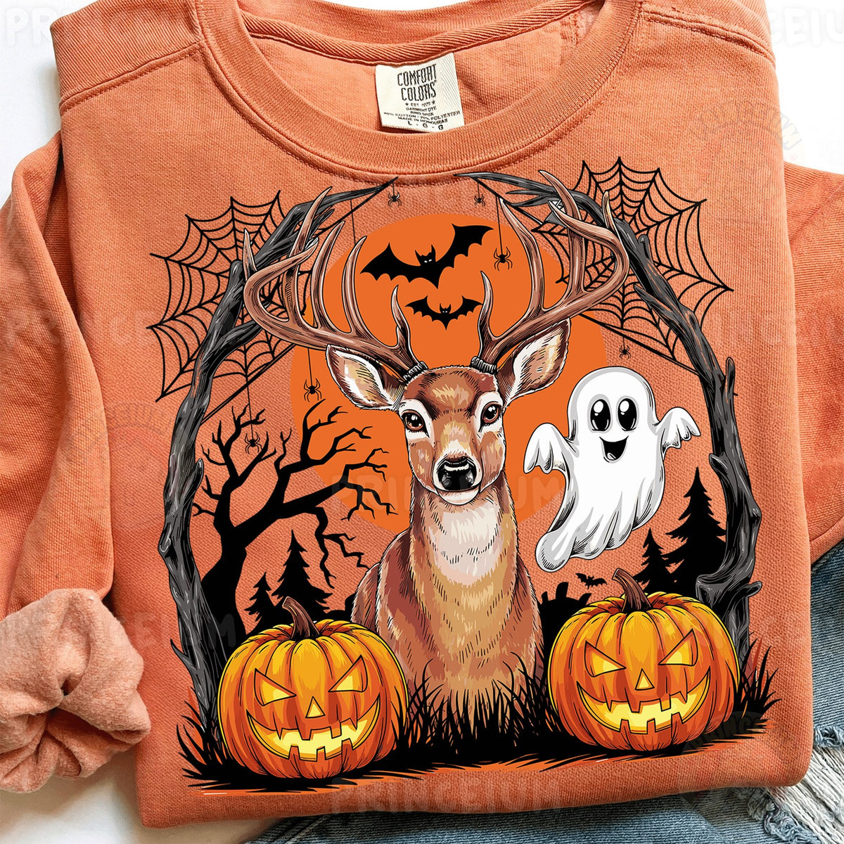 Spooky Deer & Ghost Halloween