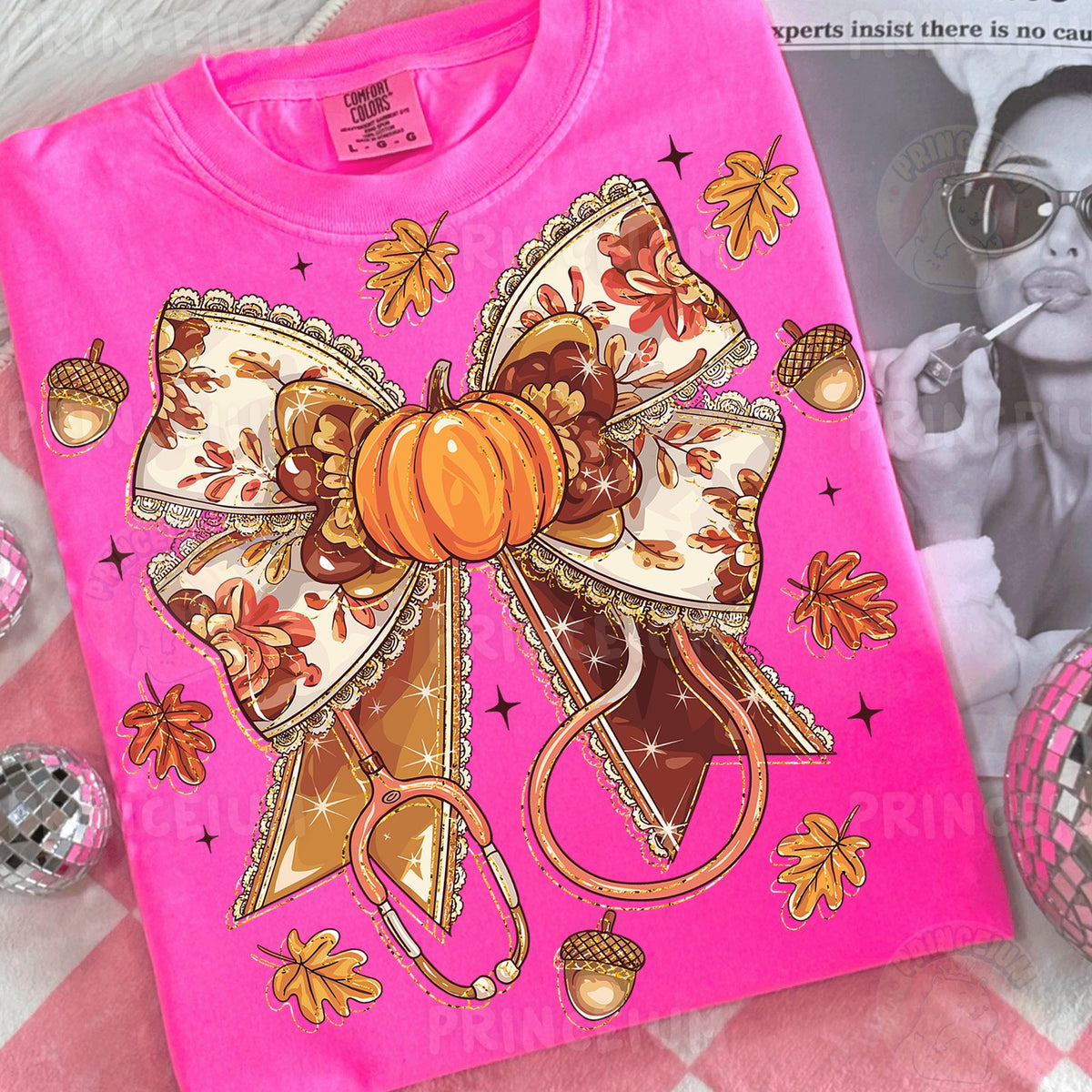 Fall Coquette Nurse Bow
