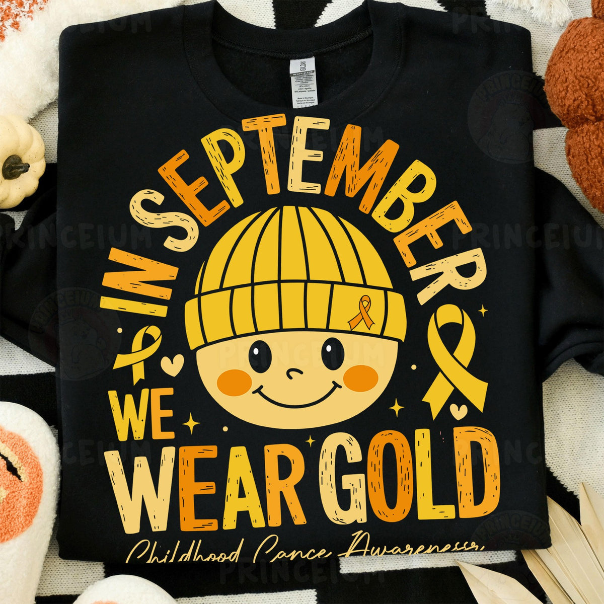 Gold T-Rex & Sunflower Childhood Cancer Bundle