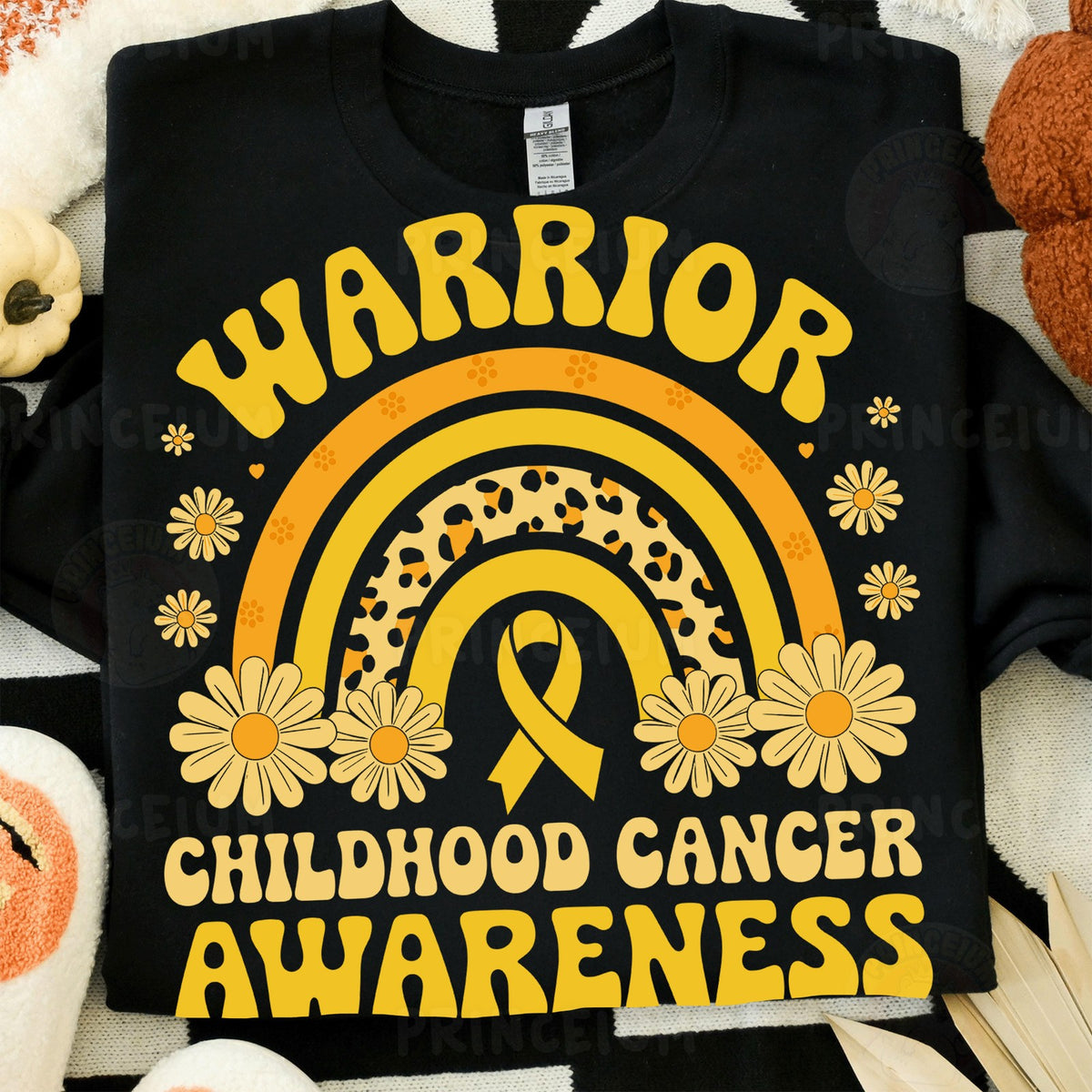 Gold T-Rex & Sunflower Childhood Cancer Bundle