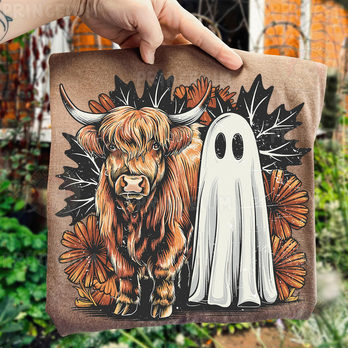 Highland Cow & Ghost Boo