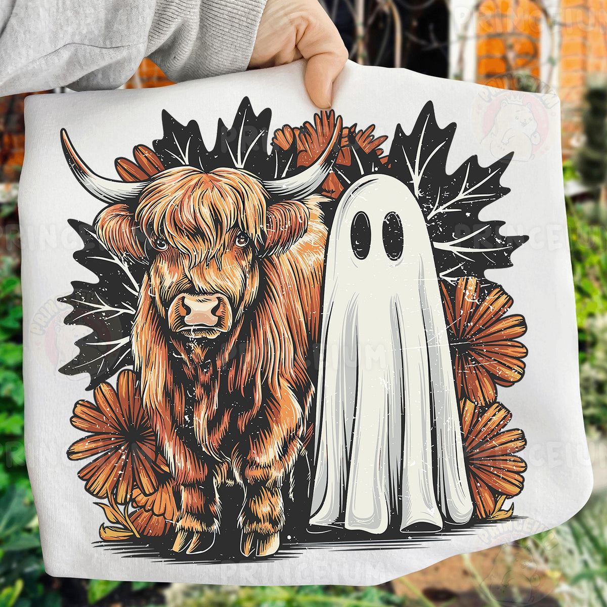 Highland Cow & Ghost Boo