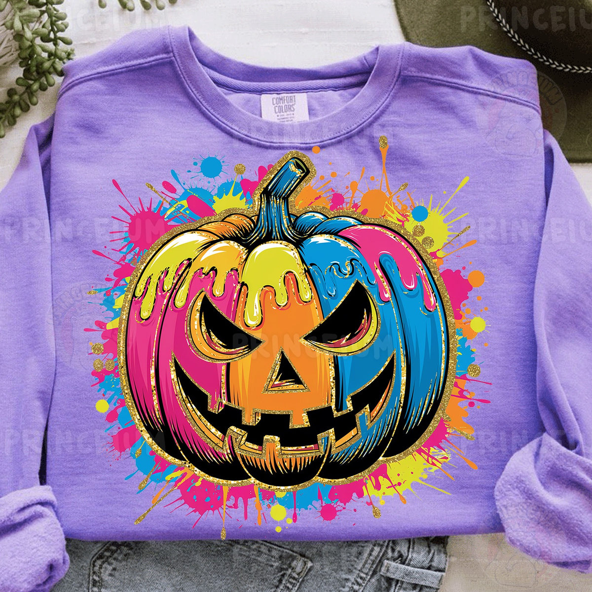 Neon Drip Jack-O-Lantern