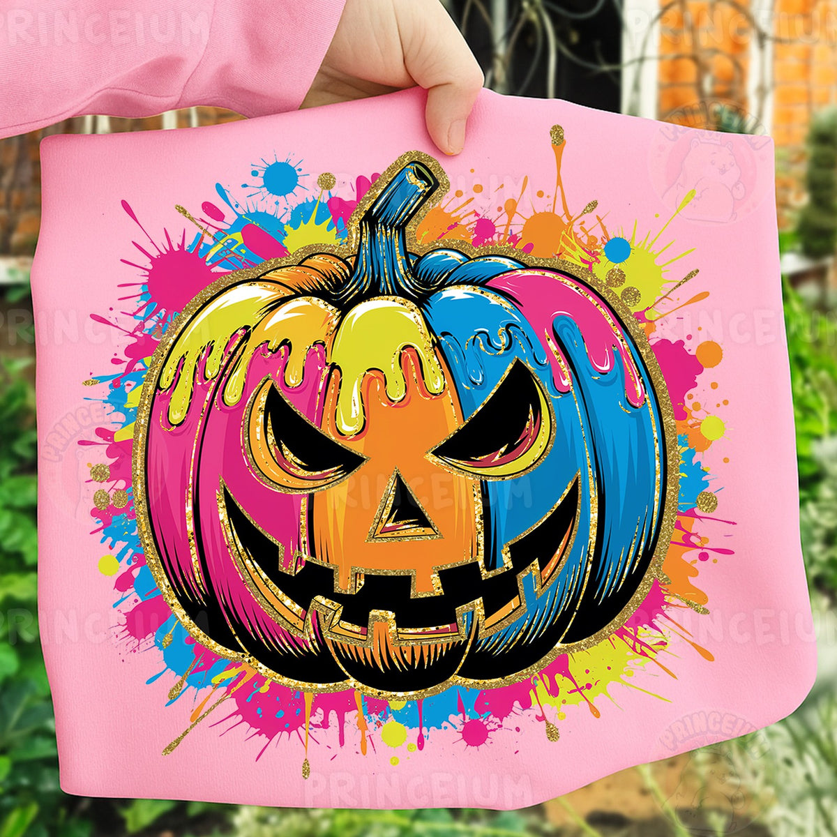 Neon Drip Jack-O-Lantern