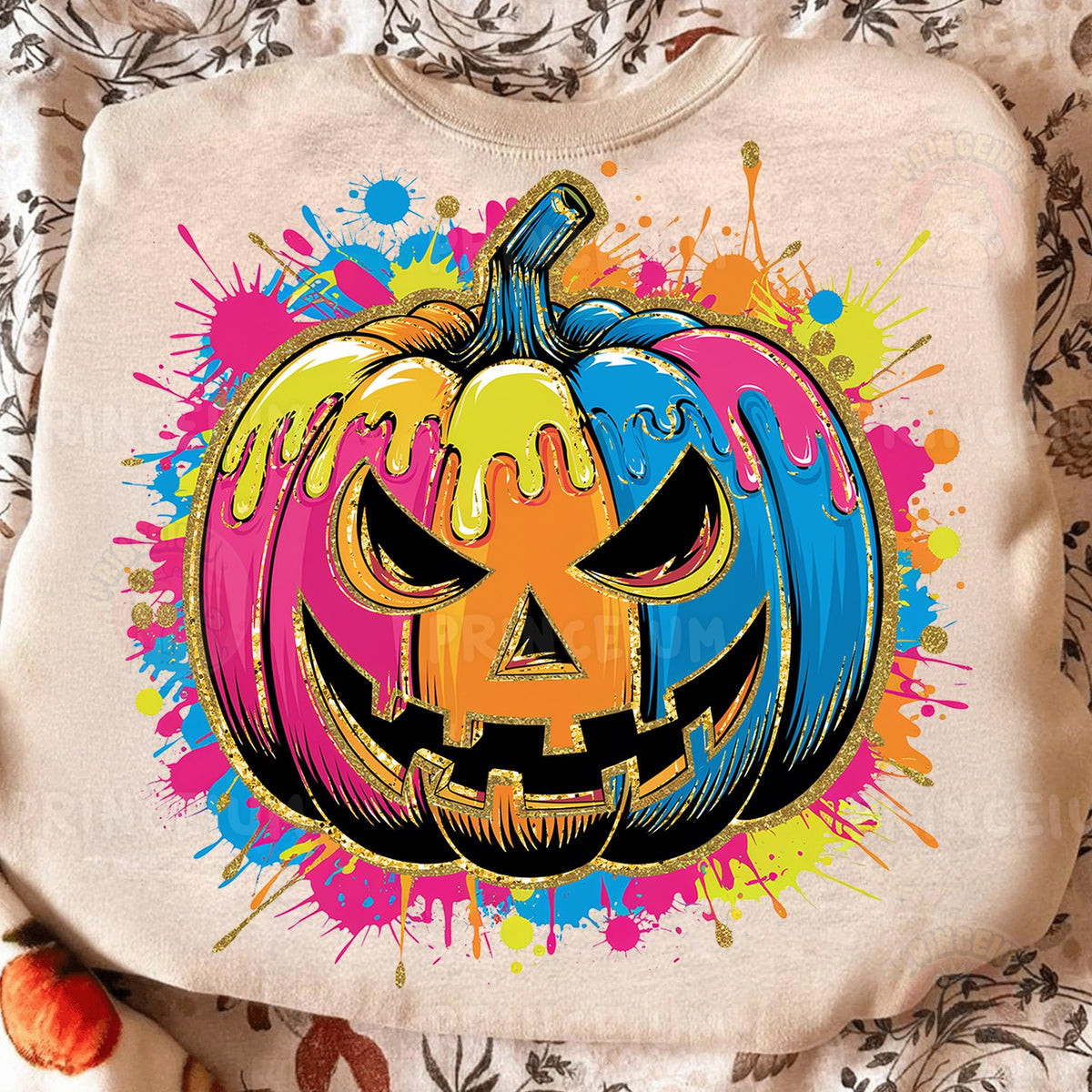 Neon Drip Jack-O-Lantern