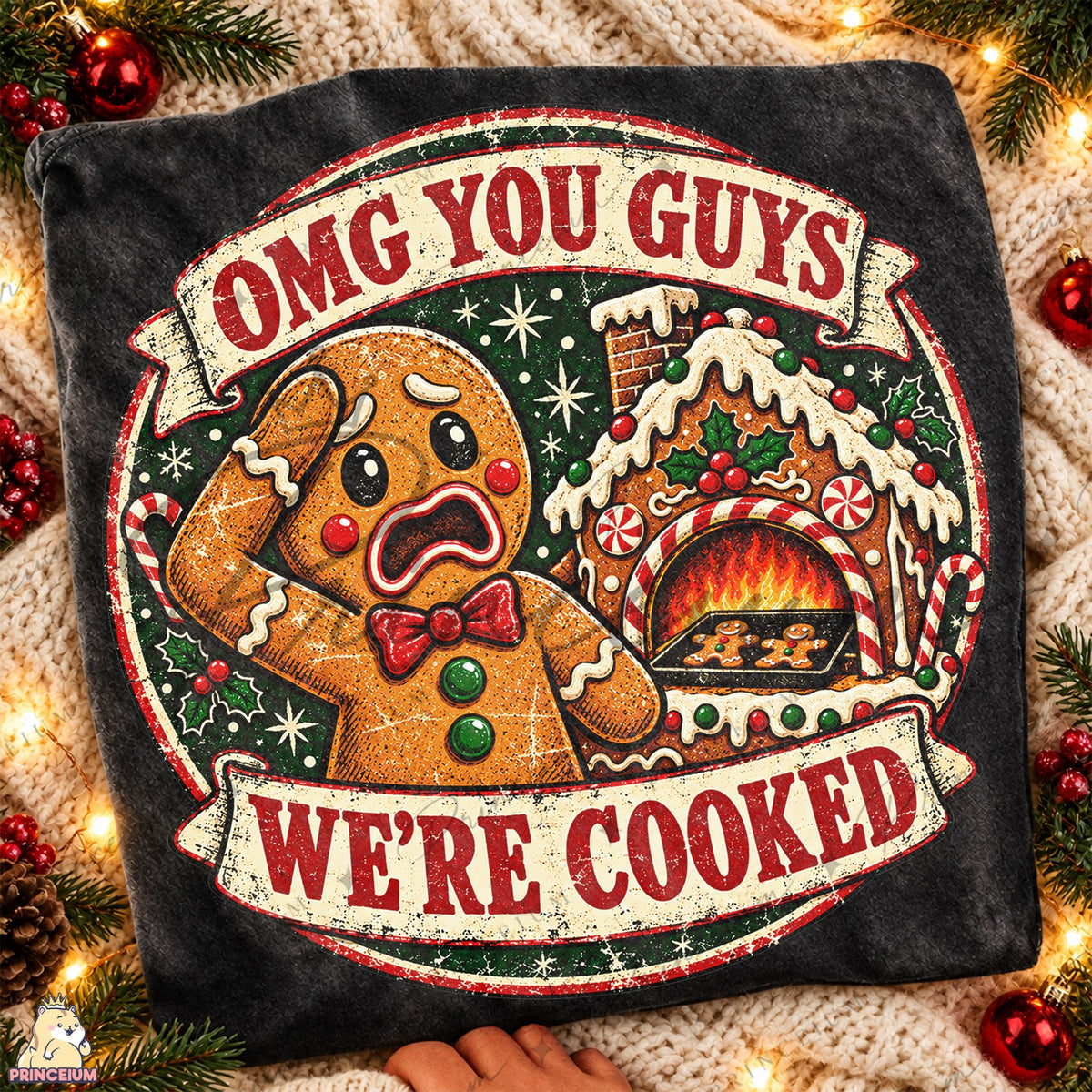 Panicked Gingerbread We're Cooked