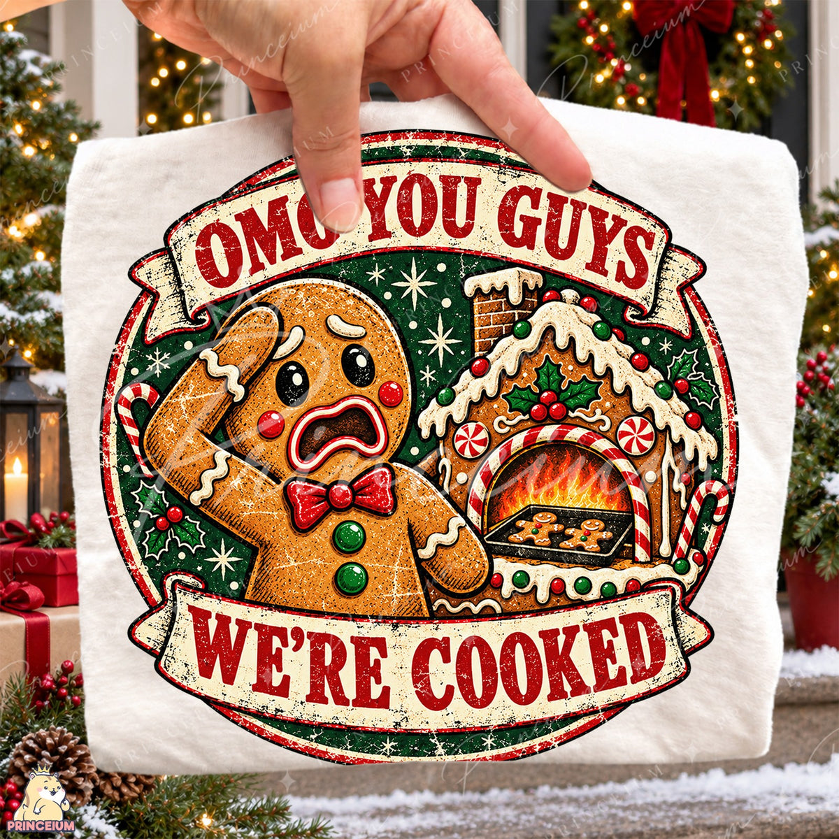 Panicked Gingerbread We're Cooked