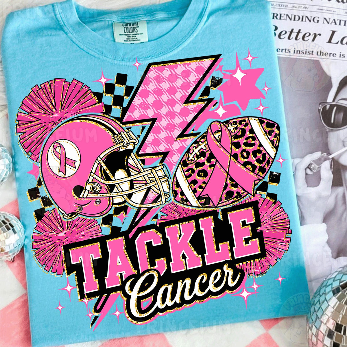 Tackle Cancer Pink Football