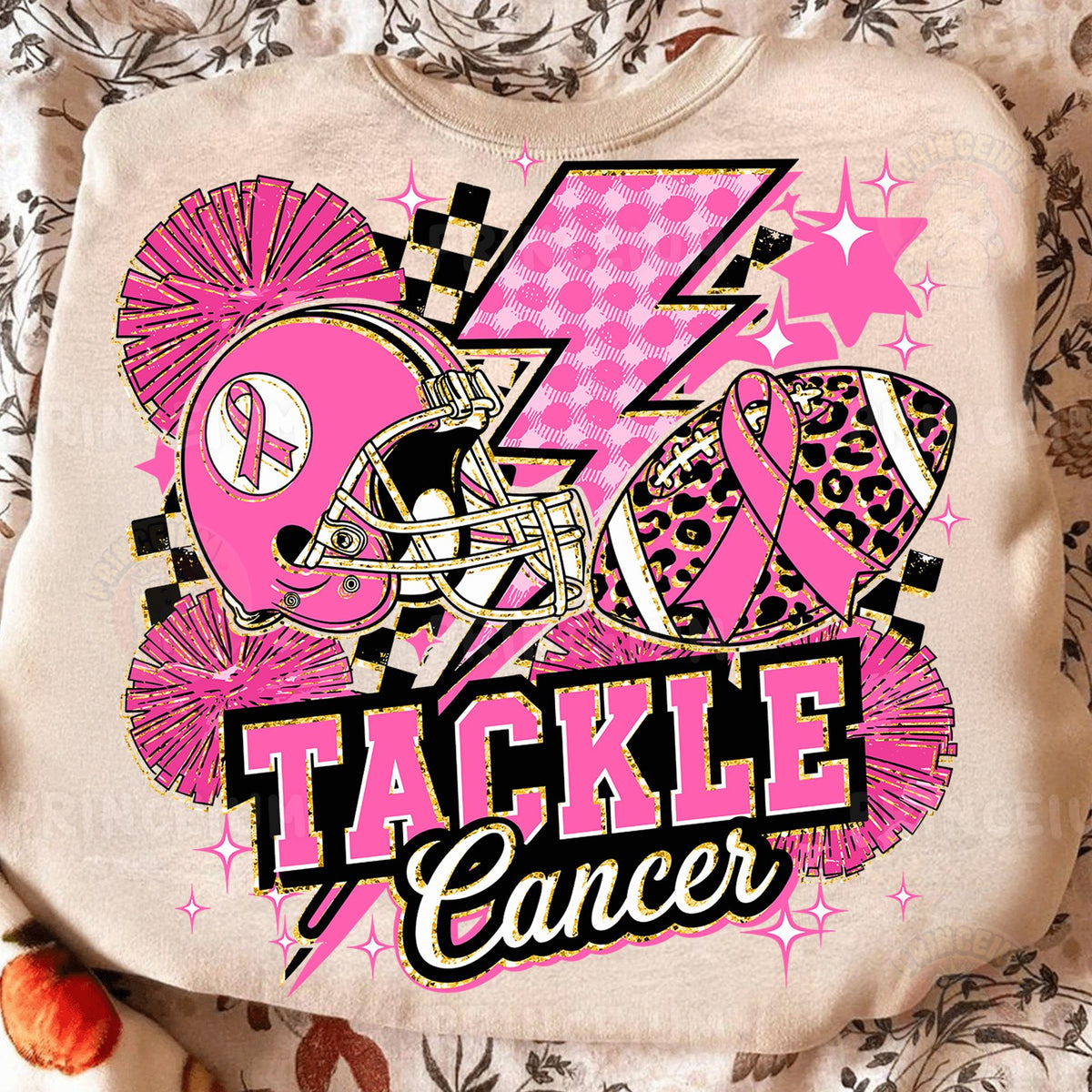 Tackle Cancer Pink Football
