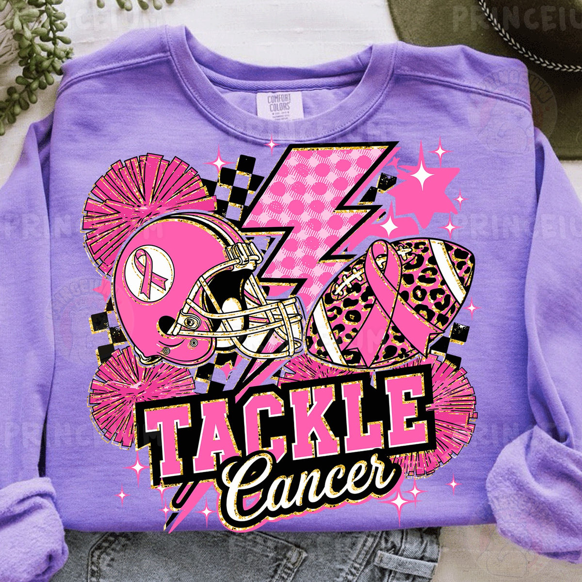 Tackle Cancer Pink Football