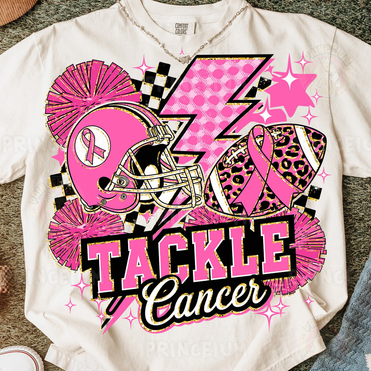 Tackle Cancer Pink Football