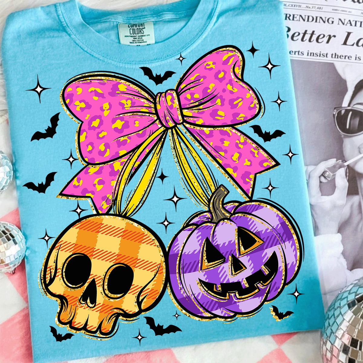 Coquette Skull & Pumpkin