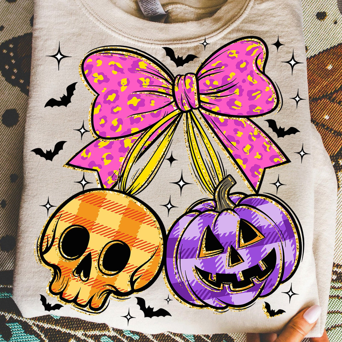Coquette Skull & Pumpkin