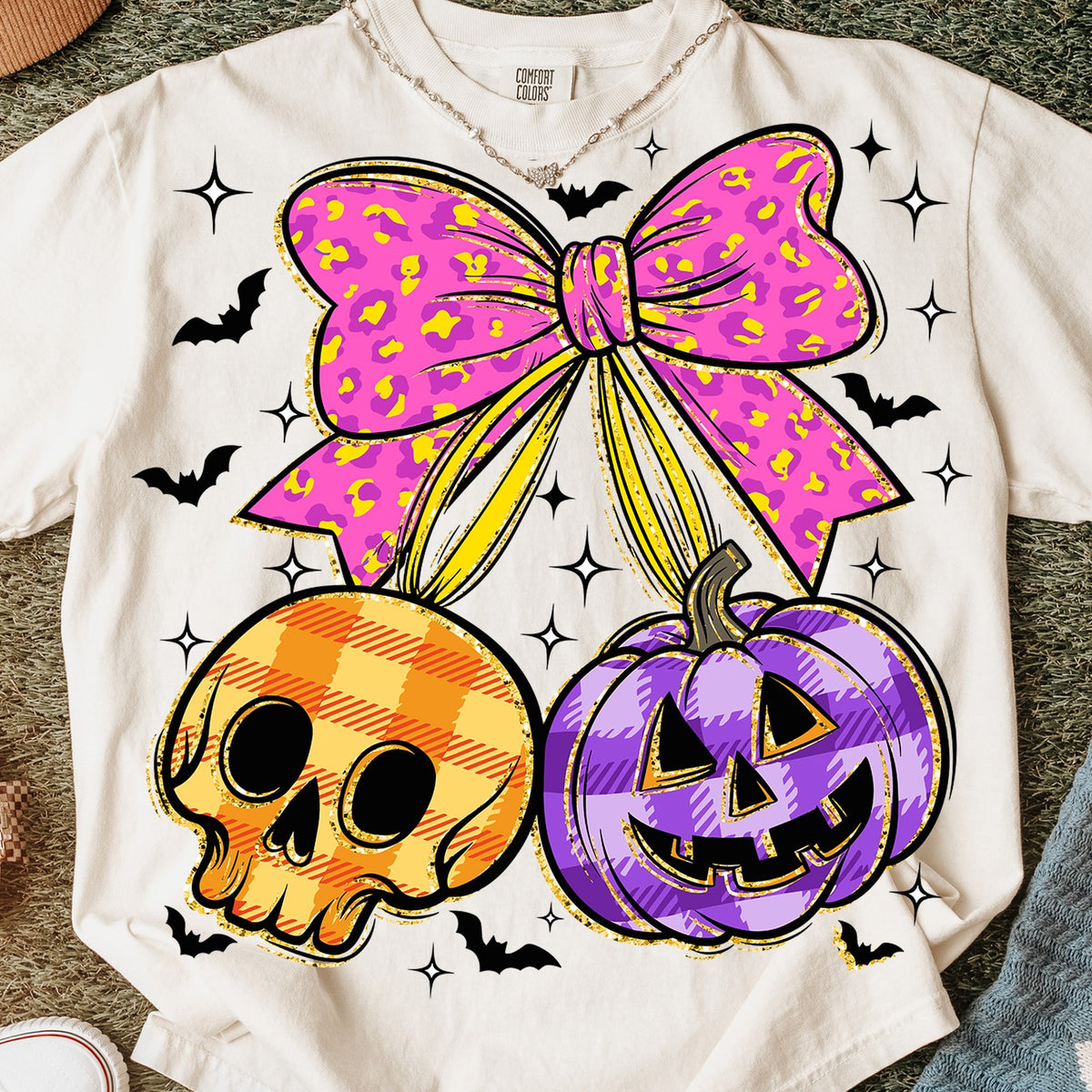 Coquette Skull & Pumpkin