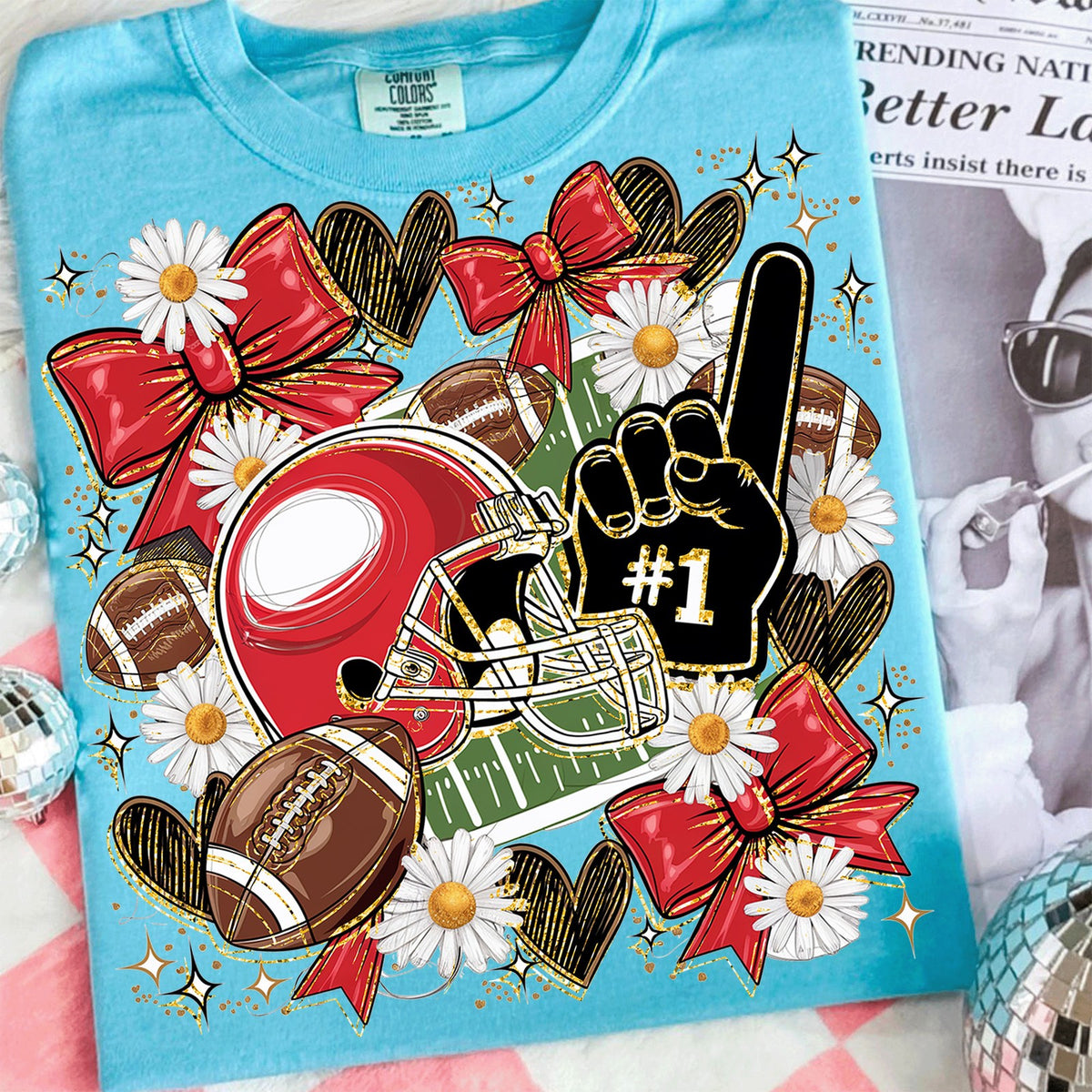 Coquette Game Day Football