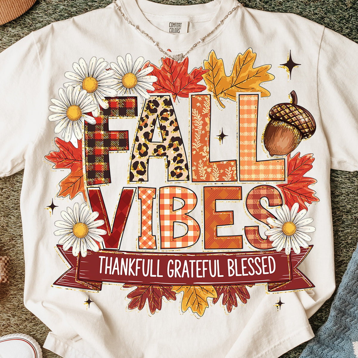 Fall Vibes Thankful Grateful Blessed