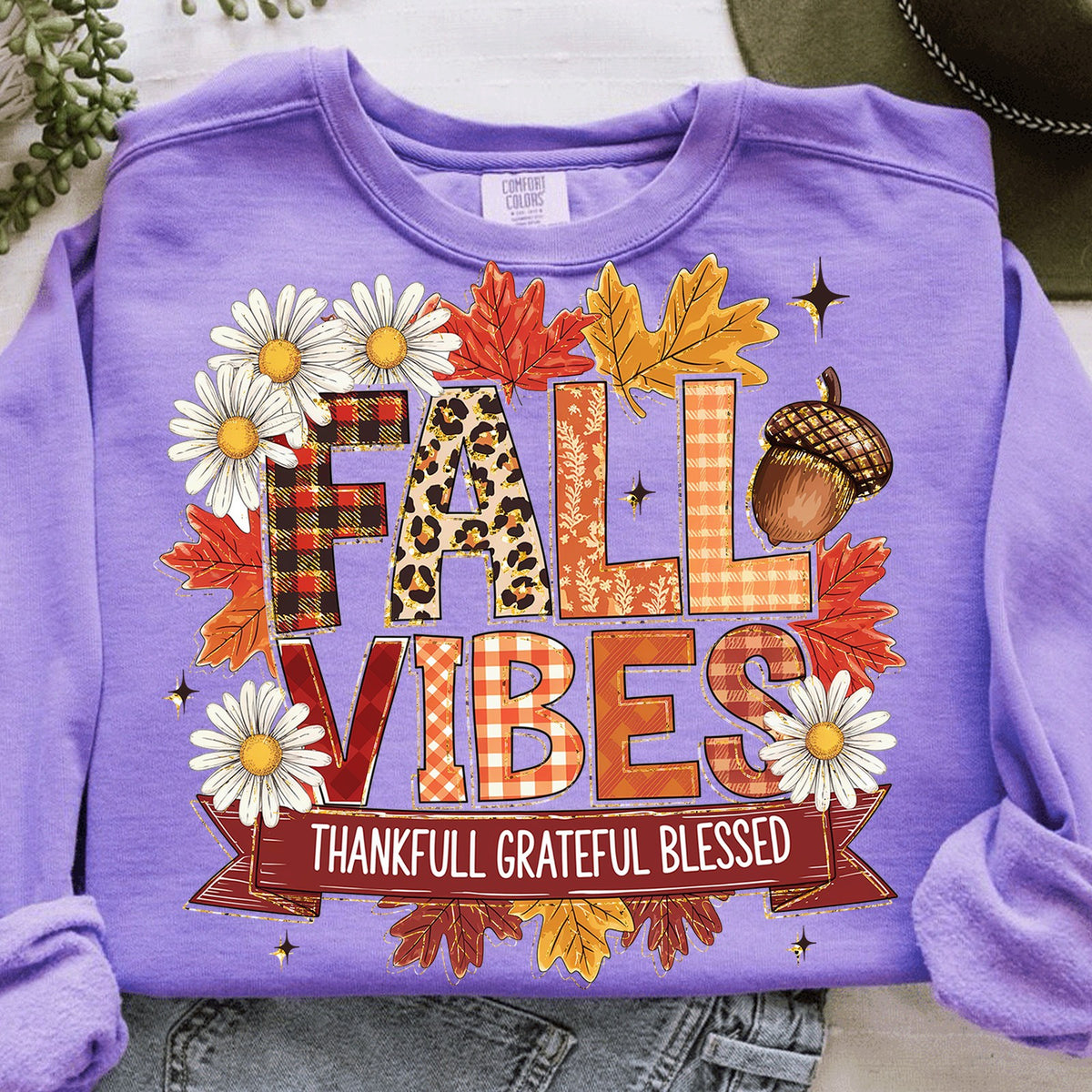 Fall Vibes Thankful Grateful Blessed