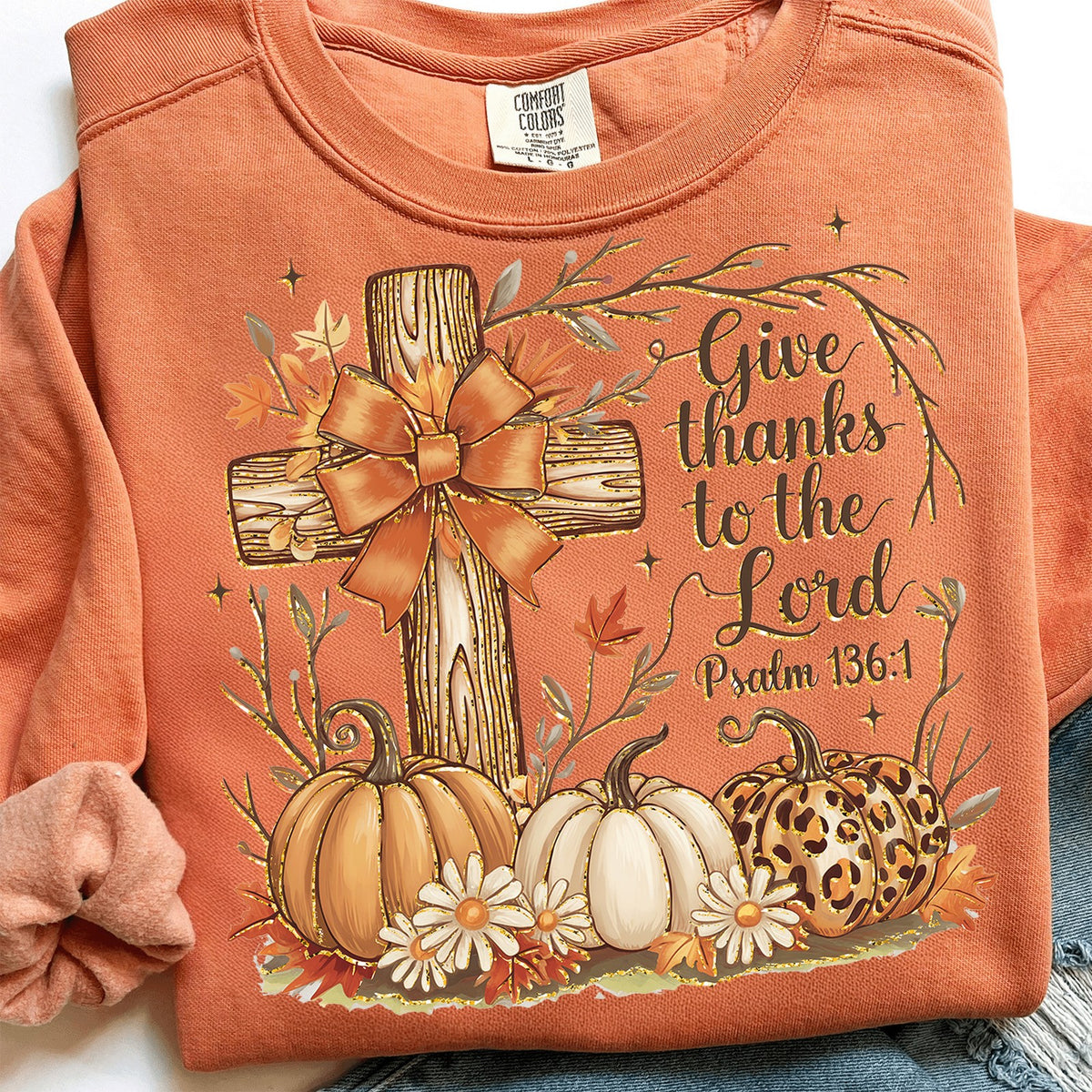 Give Thanks to the Lord Autumn Cross