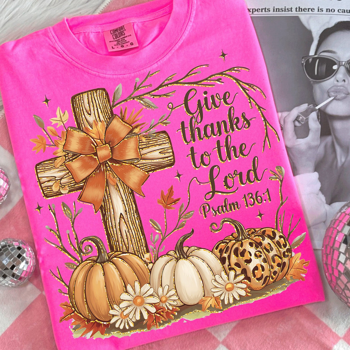 Give Thanks to the Lord Autumn Cross