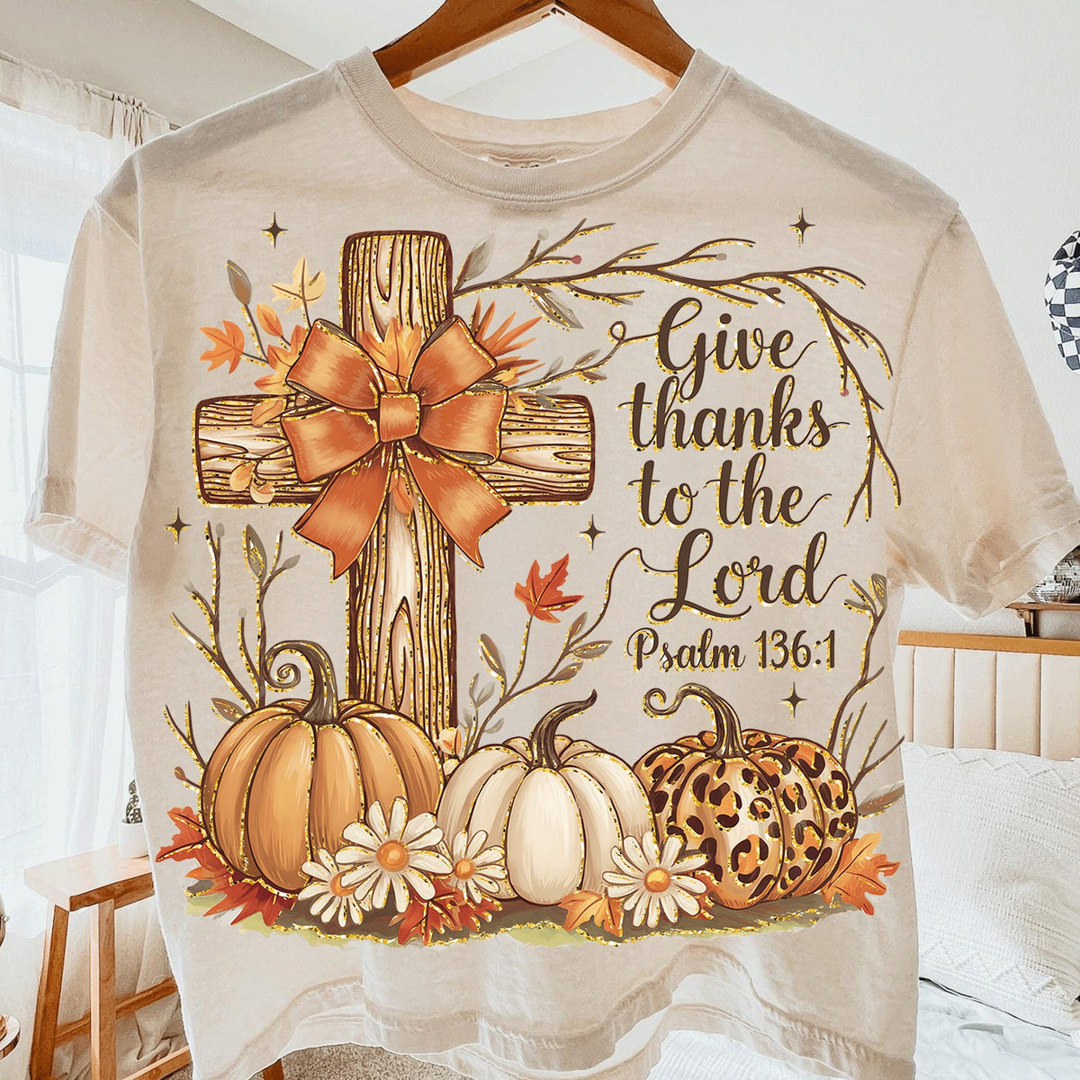 Give Thanks to the Lord Autumn Cross