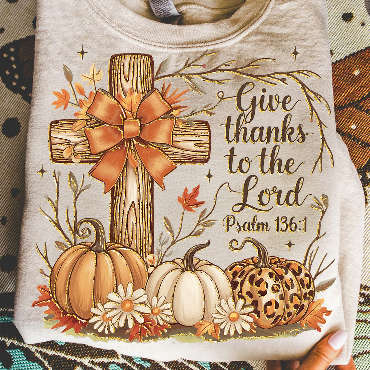 Give Thanks to the Lord Autumn Cross