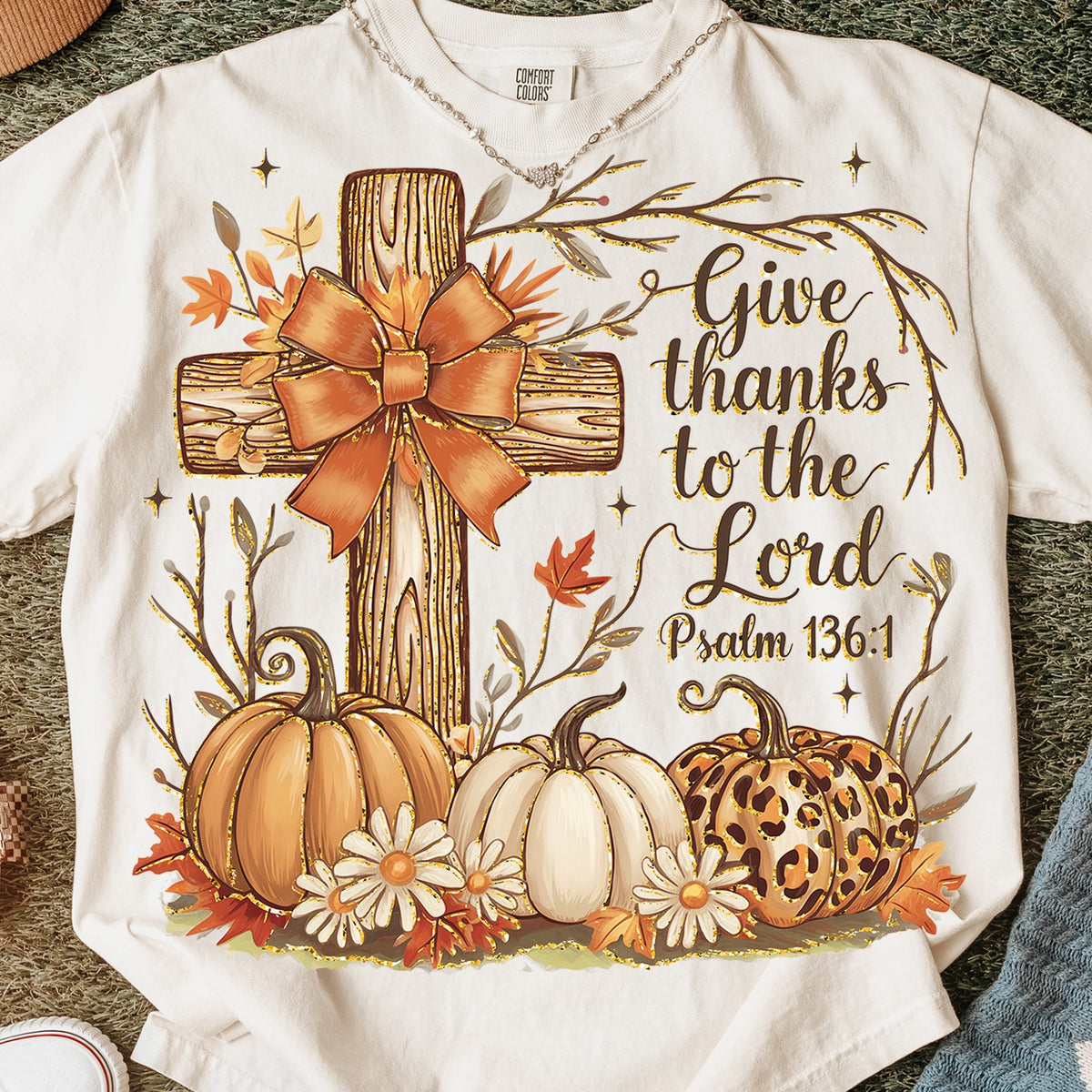 Give Thanks to the Lord Autumn Cross