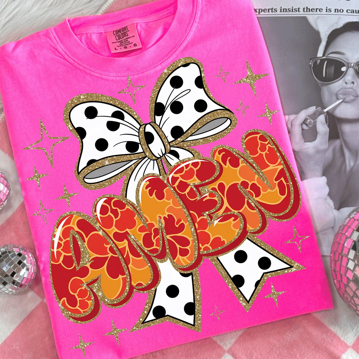 Polka Dot Bow Amen