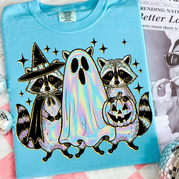 Spooky Raccoon Trio
