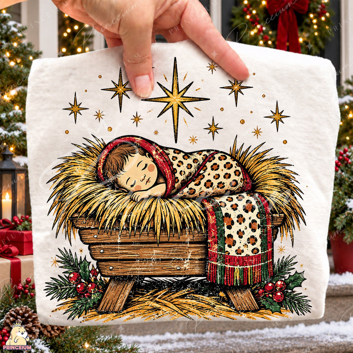 Vintage Nativity Sleeping Baby