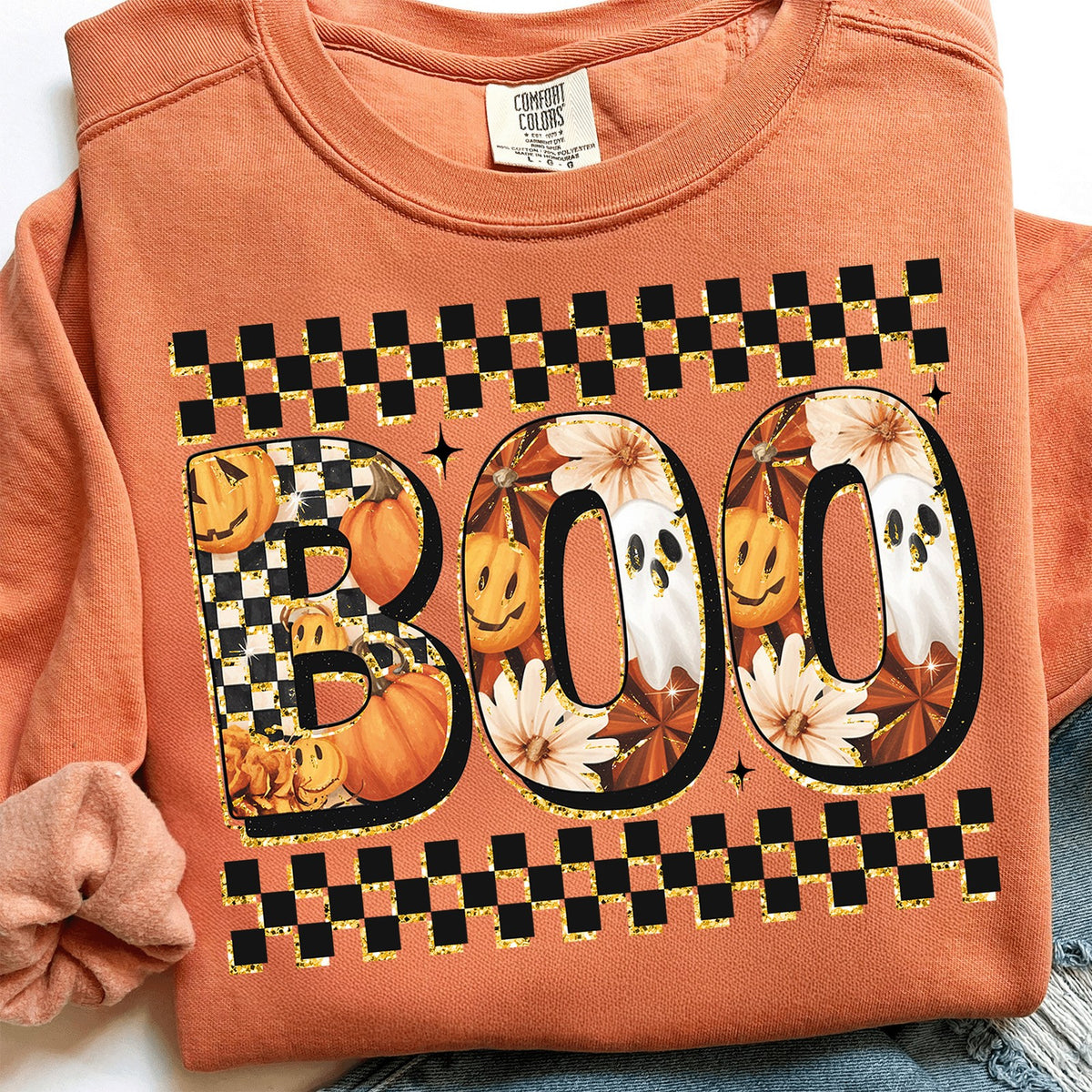 Retro Checkered Boo