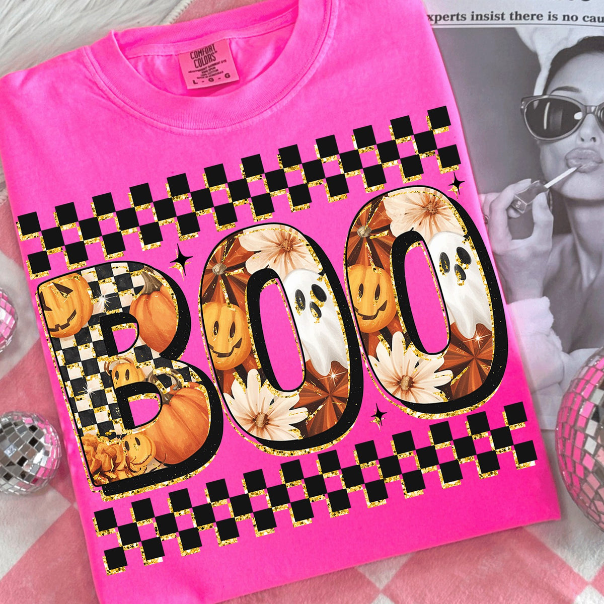 Retro Checkered Boo