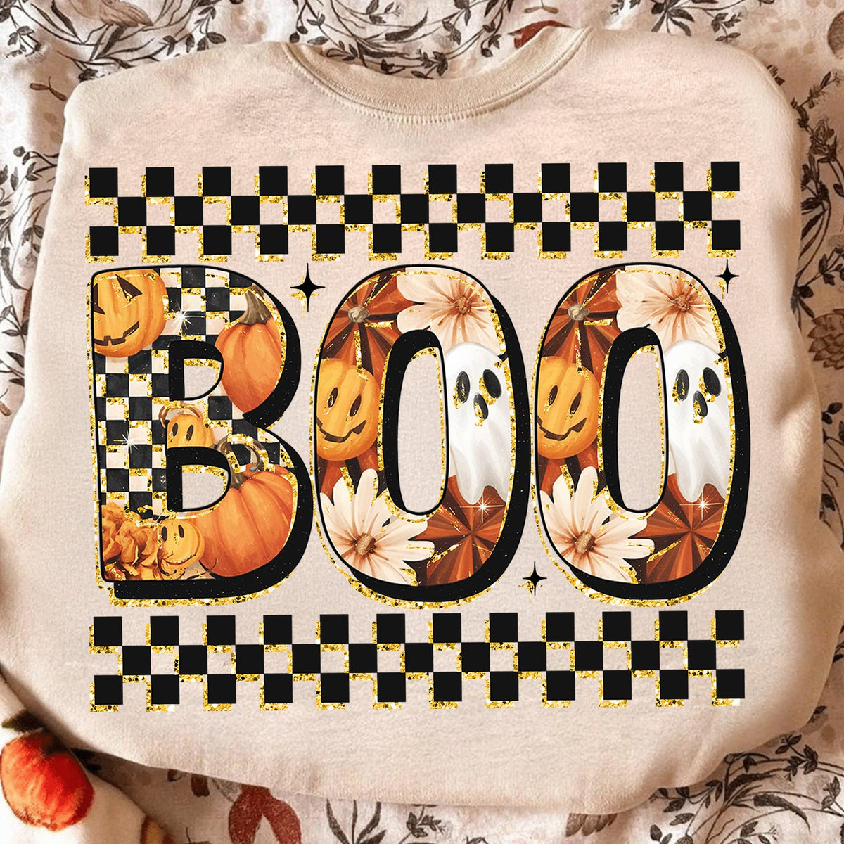 Retro Checkered Boo