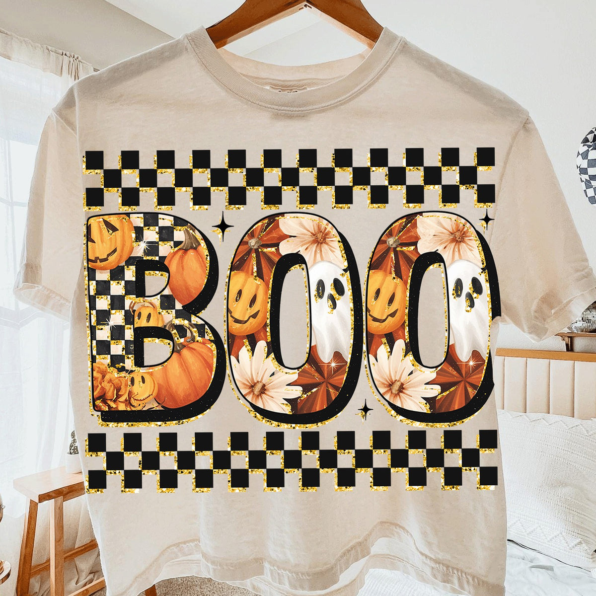 Retro Checkered Boo