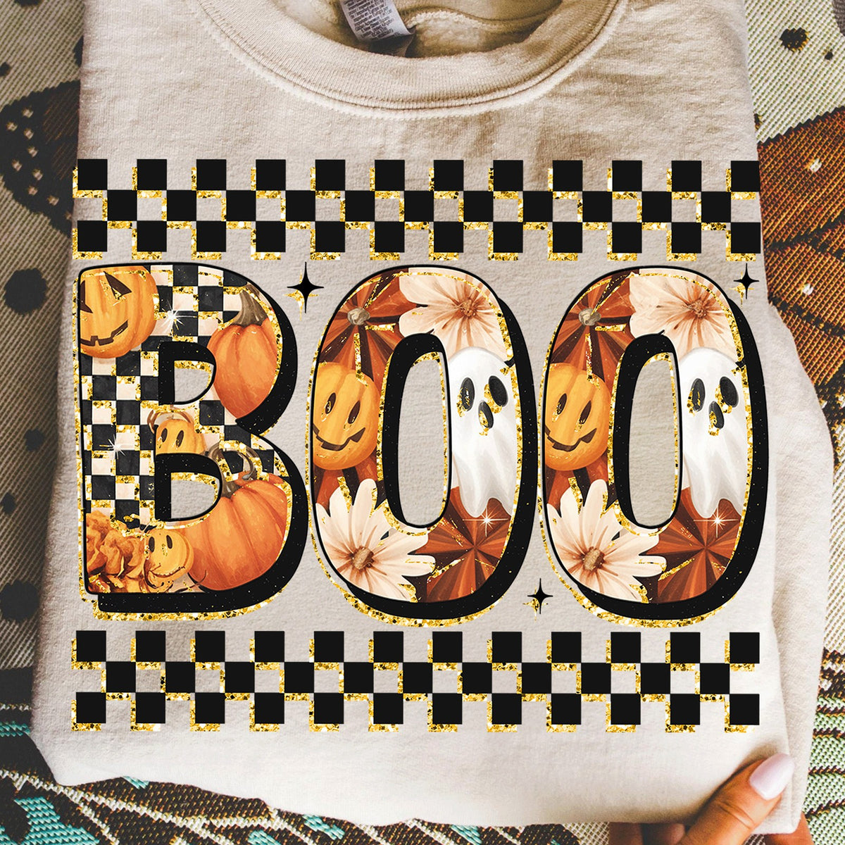 Retro Checkered Boo