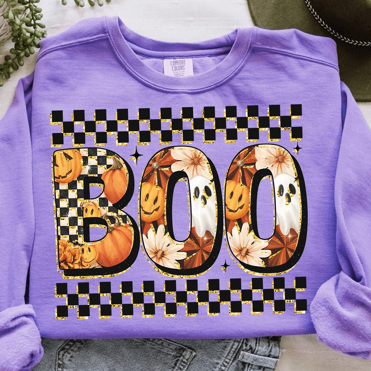 Retro Checkered Boo