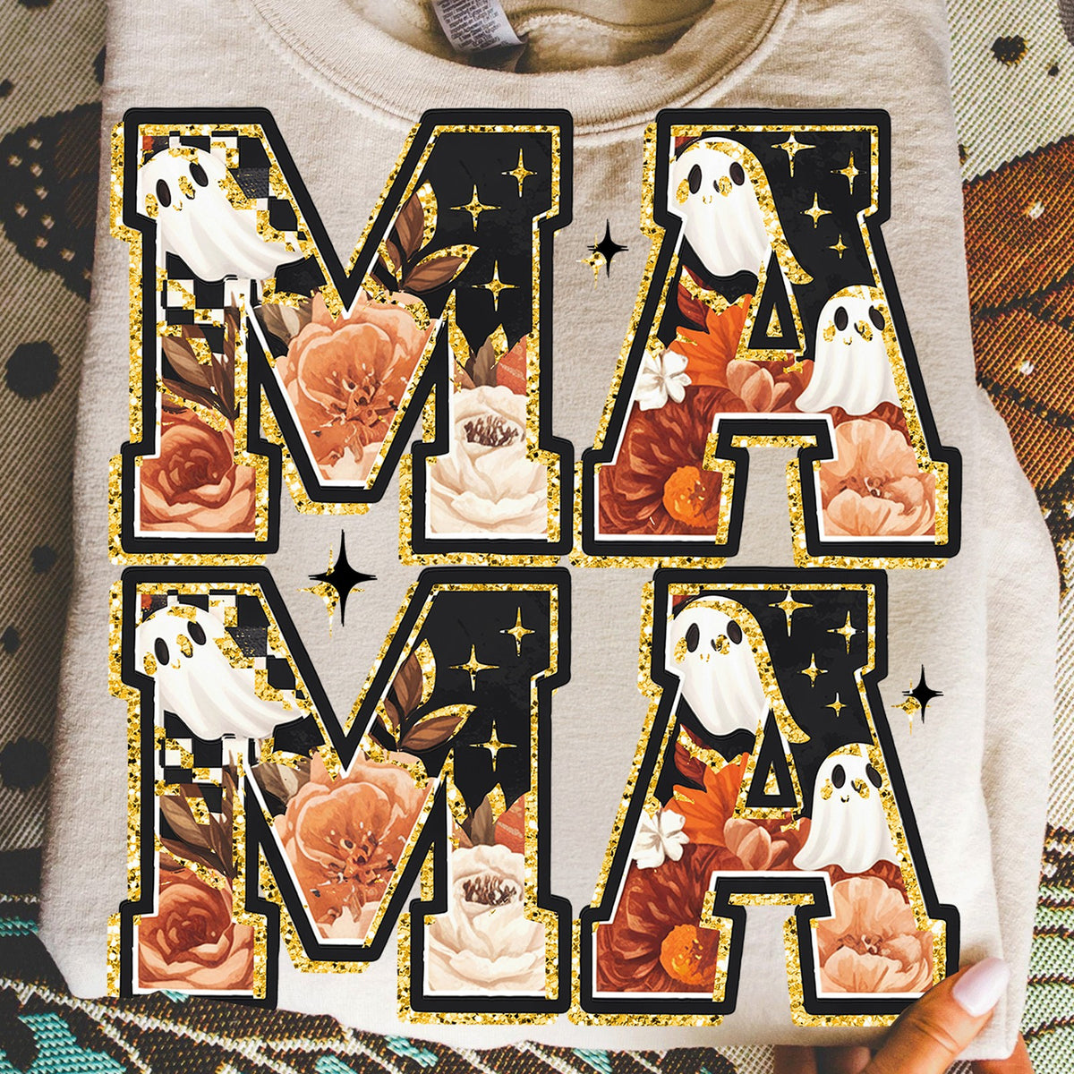Spooky Floral Ghost Mama