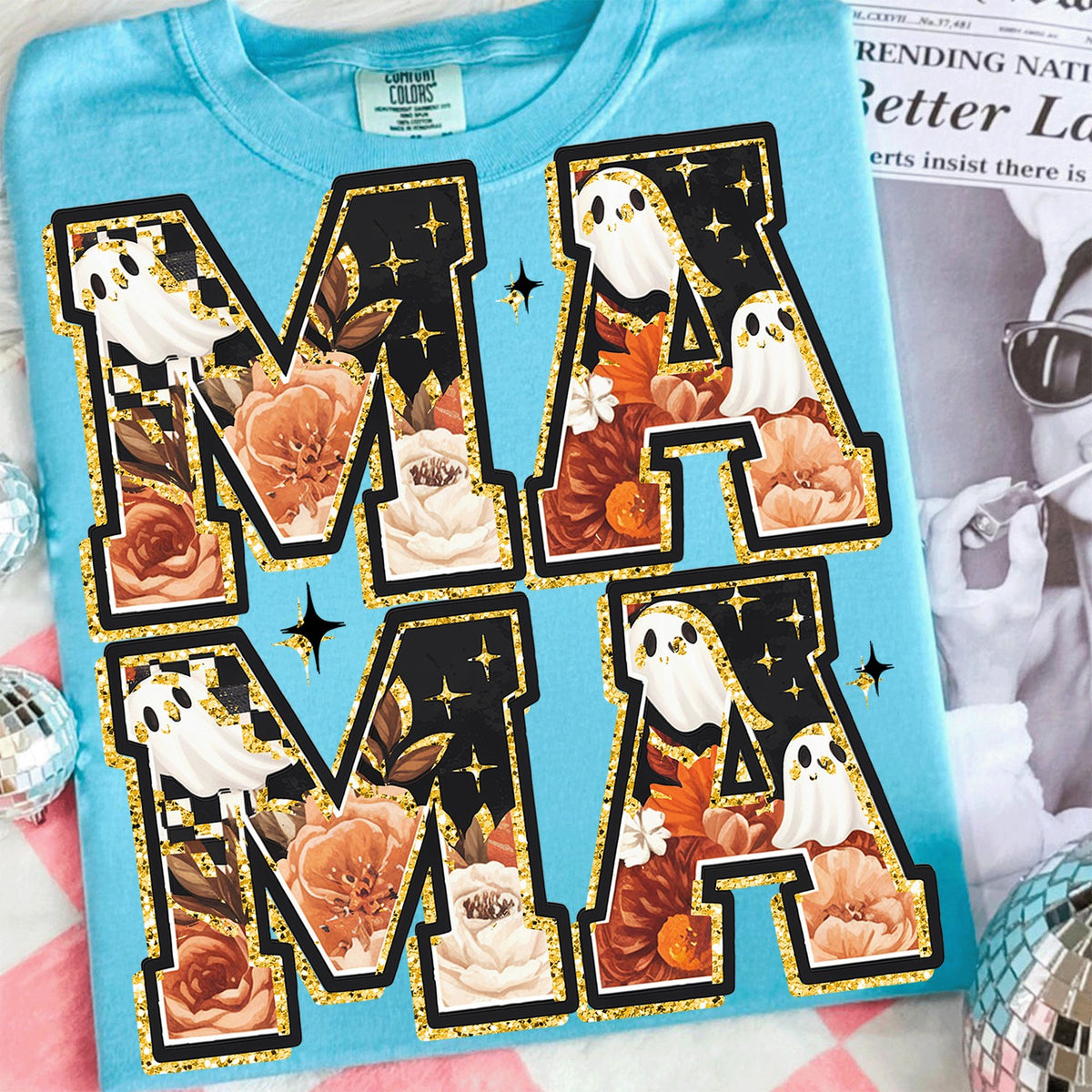 Spooky Floral Ghost Mama