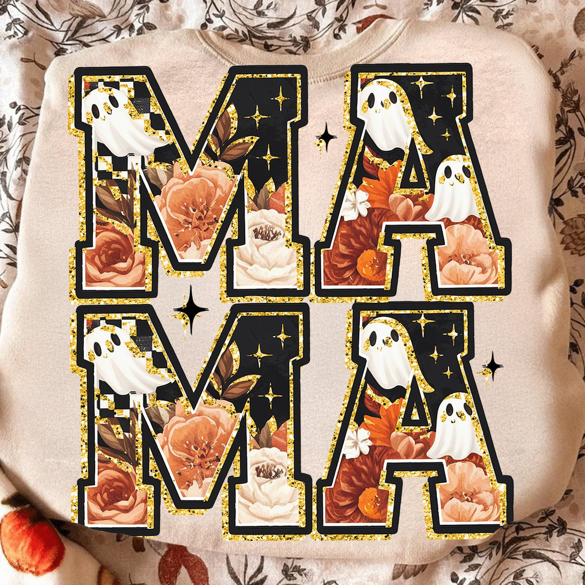 Spooky Floral Ghost Mama