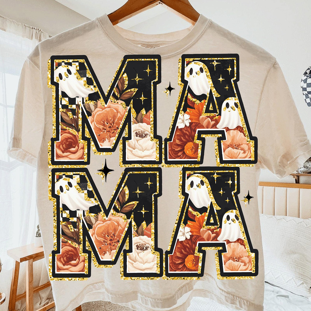 Spooky Floral Ghost Mama