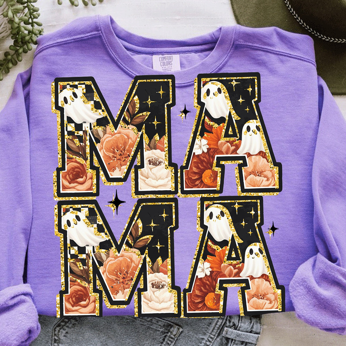 Spooky Floral Ghost Mama