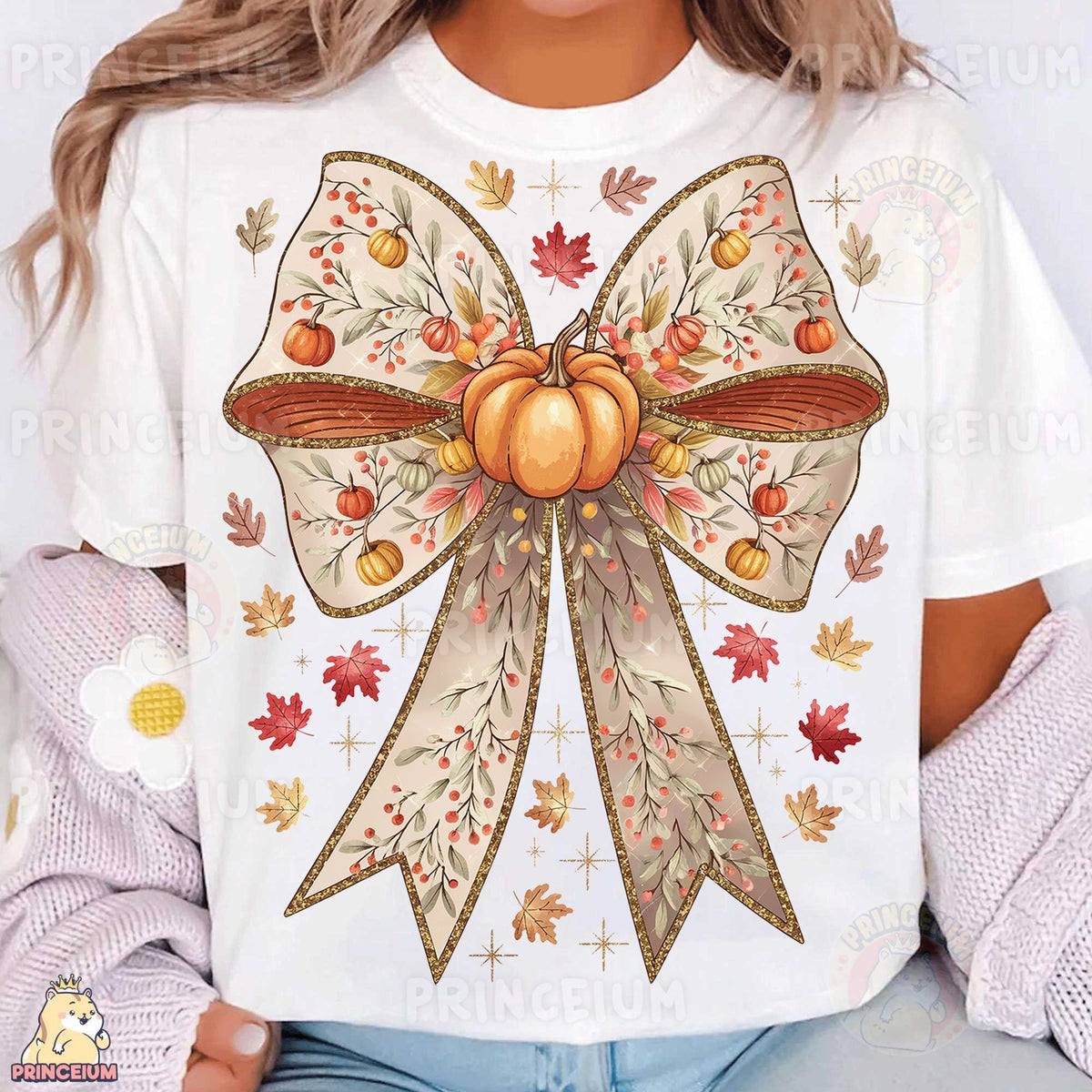 Fall Pumpkin Coquette Bow