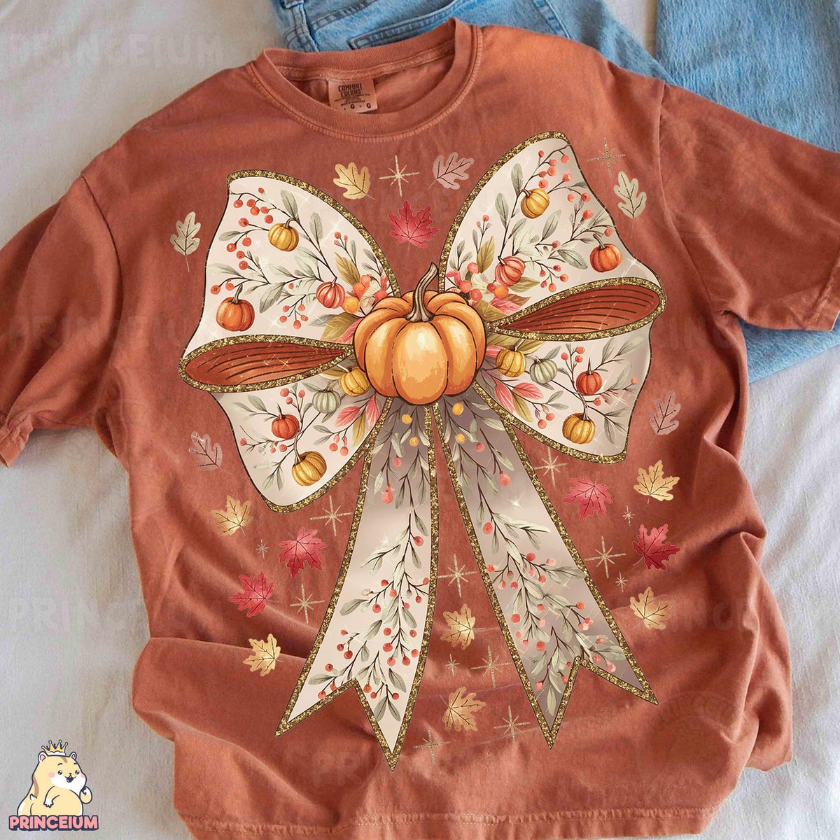 Fall Pumpkin Coquette Bow