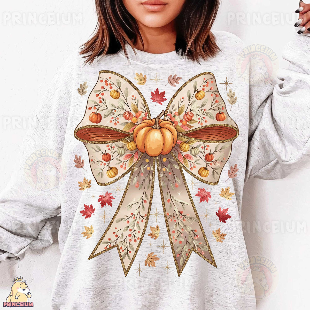 Fall Pumpkin Coquette Bow