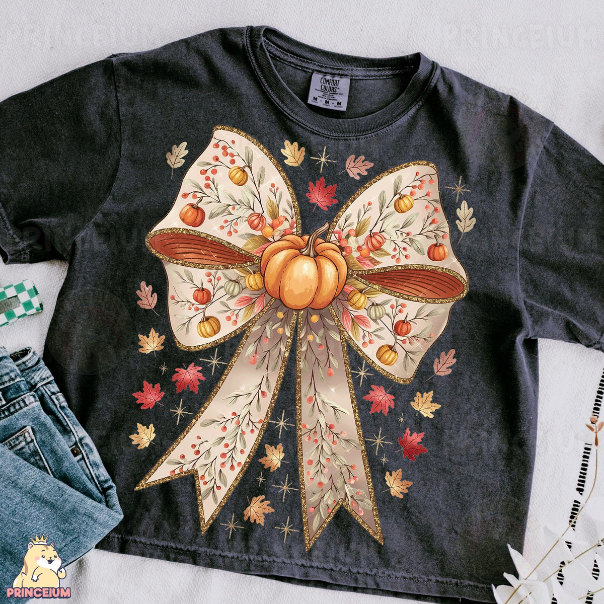 Fall Pumpkin Coquette Bow
