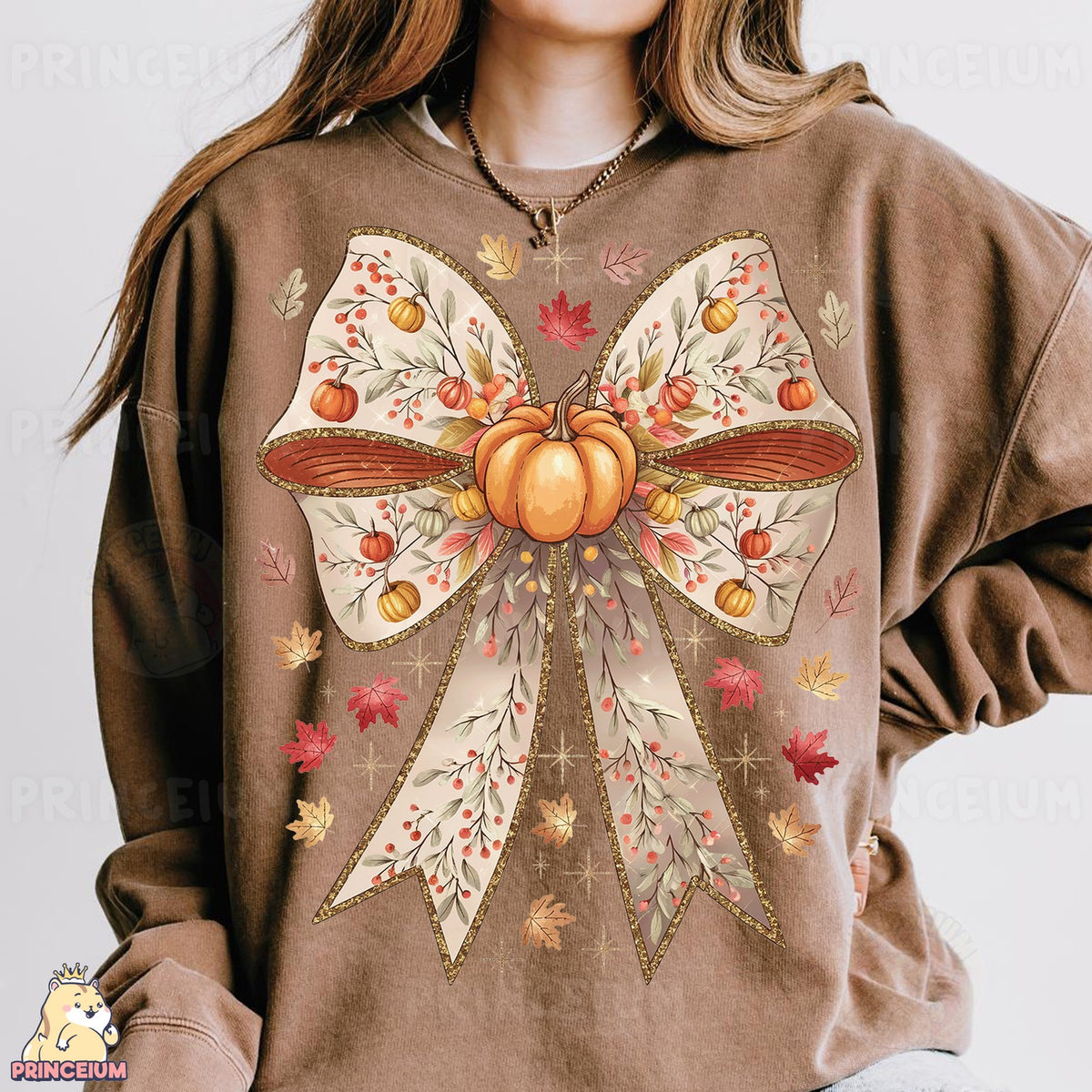 Fall Pumpkin Coquette Bow
